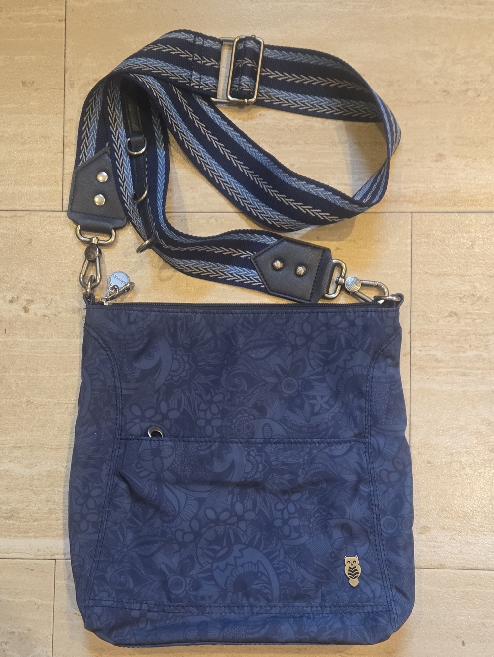 Sakroots Blue Design Print Crossbody Bag